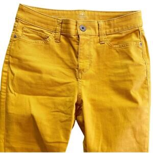 St Johns Bay Bright Yellow Skinny Jeans Pants Womens 4